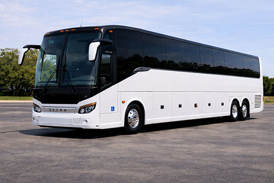 56-passenger charter bus available for charter in Davie, FL